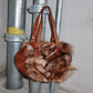 Paolo Masi Brown Fox Fur Bag