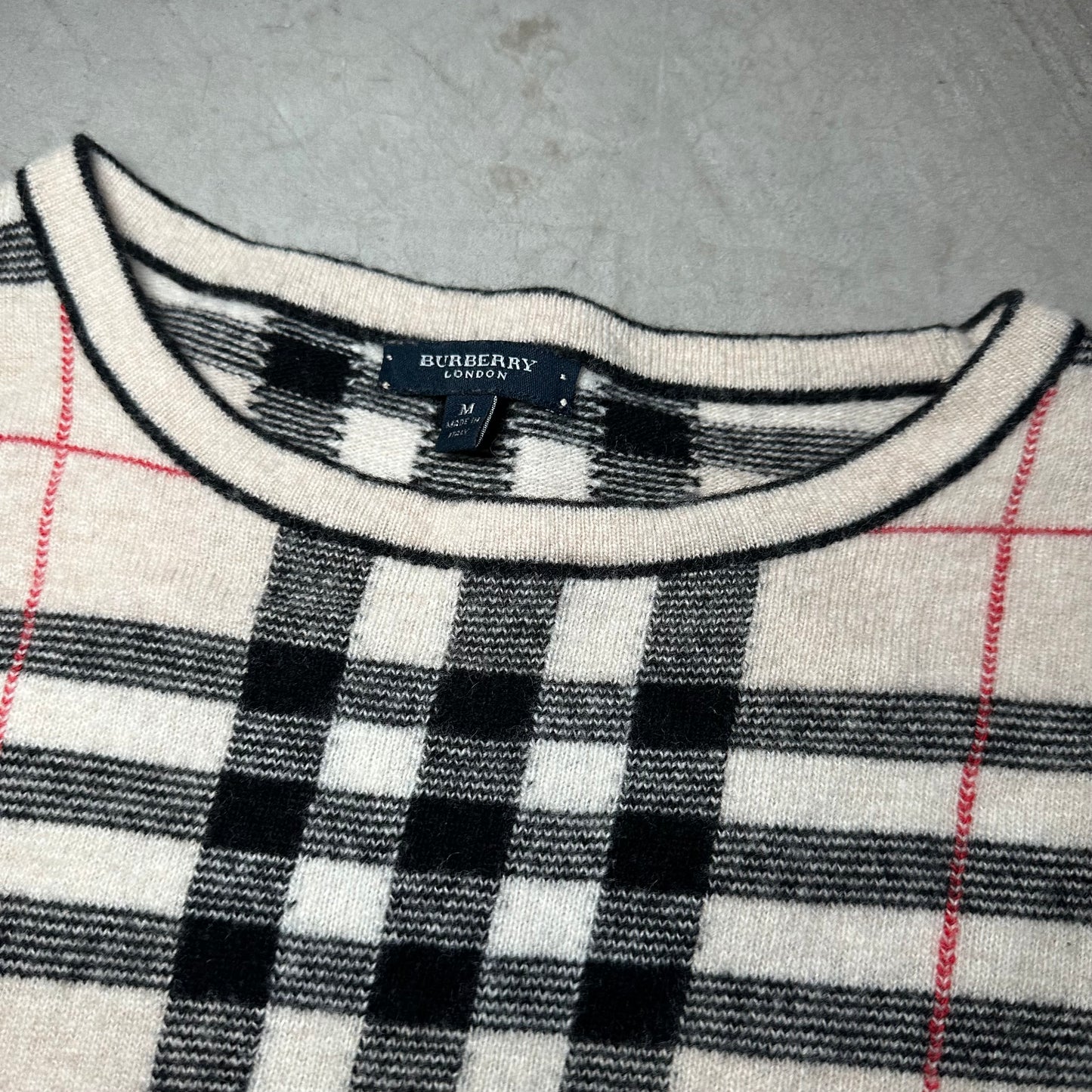 Burberry London Merino Wool Nova Check Jumper