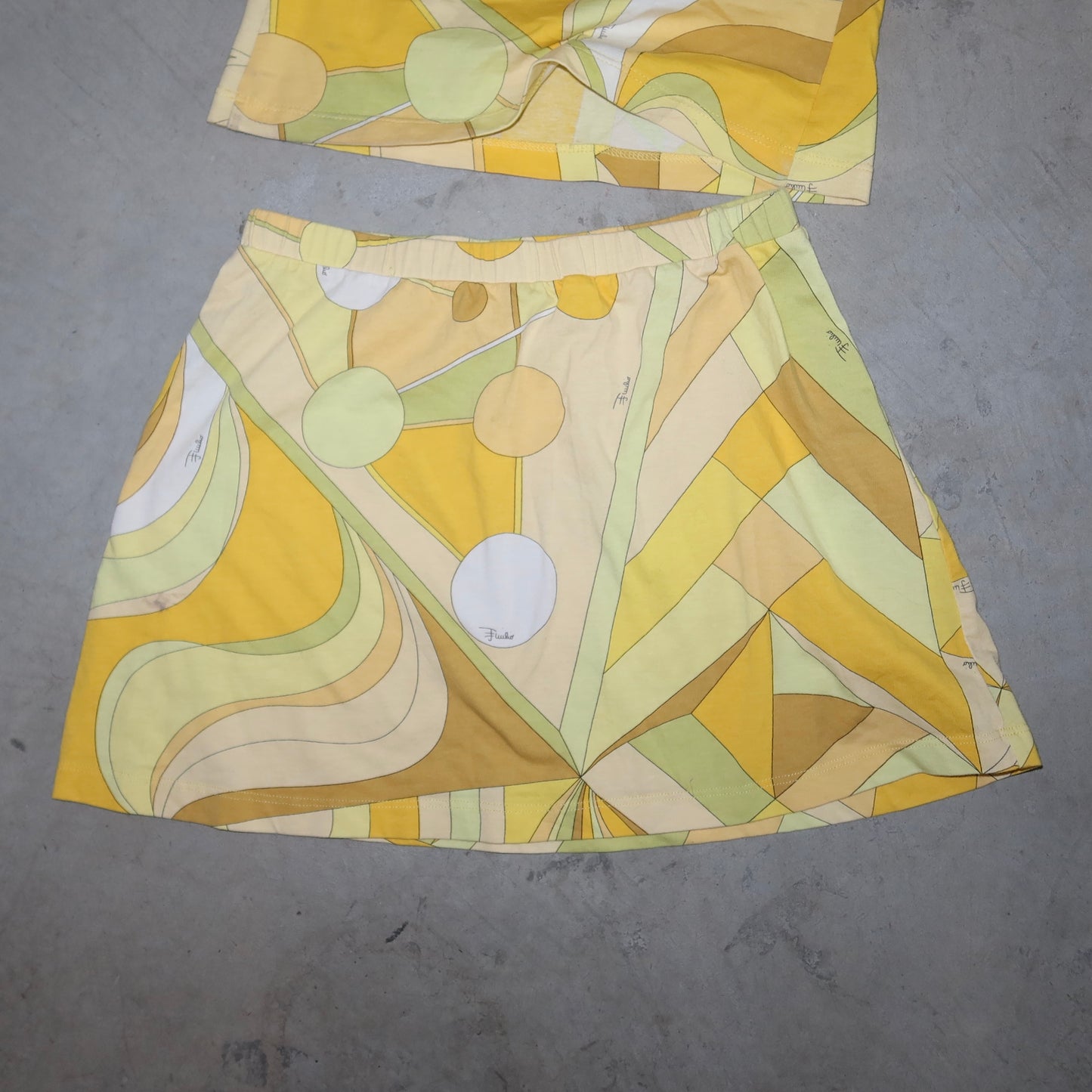 Emilio Pucci Yellow Printed Set