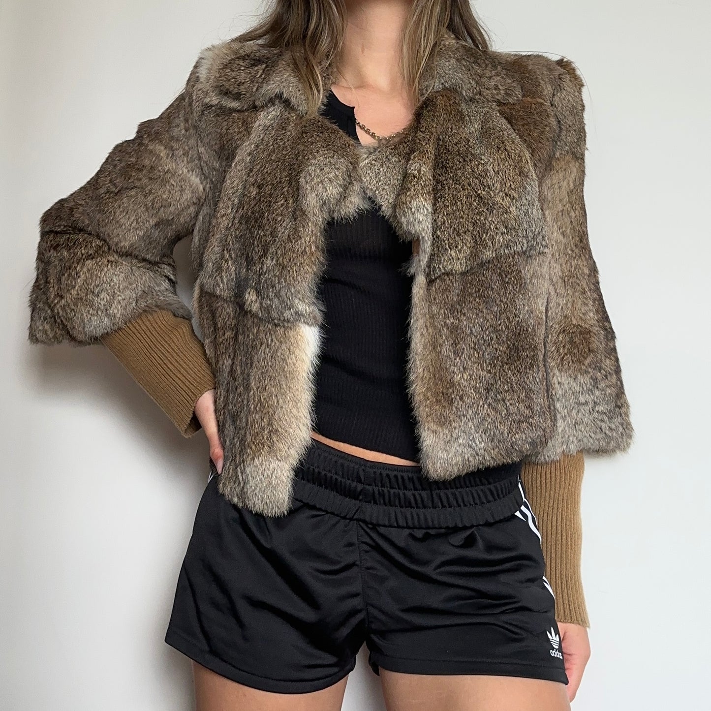 BCBG Max Azria Rabbit Fur Jacket