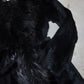 Vintage Black Real Fur Coat