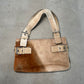 John Galliano Cowhide Buckles Shoulder Bag