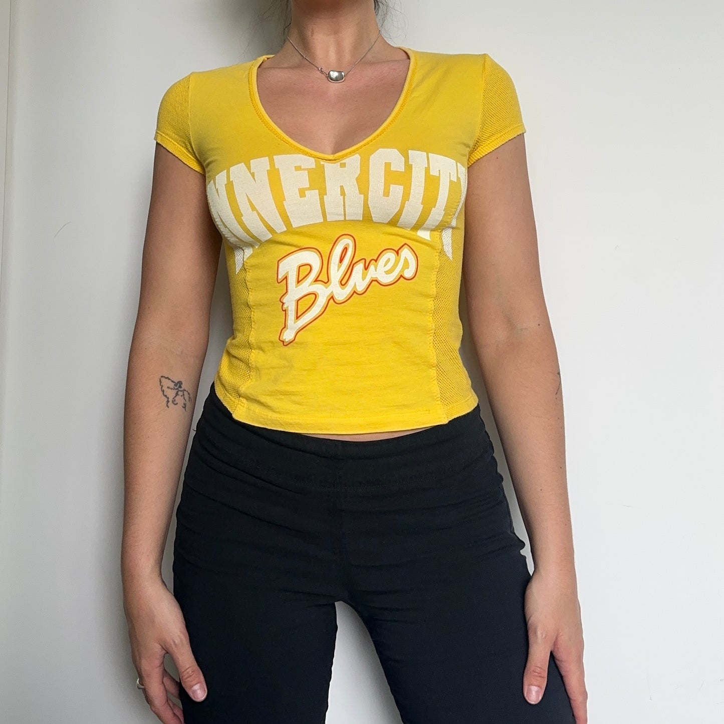 D&G ‘Inner City Blues’ Yellow V-neck Tee