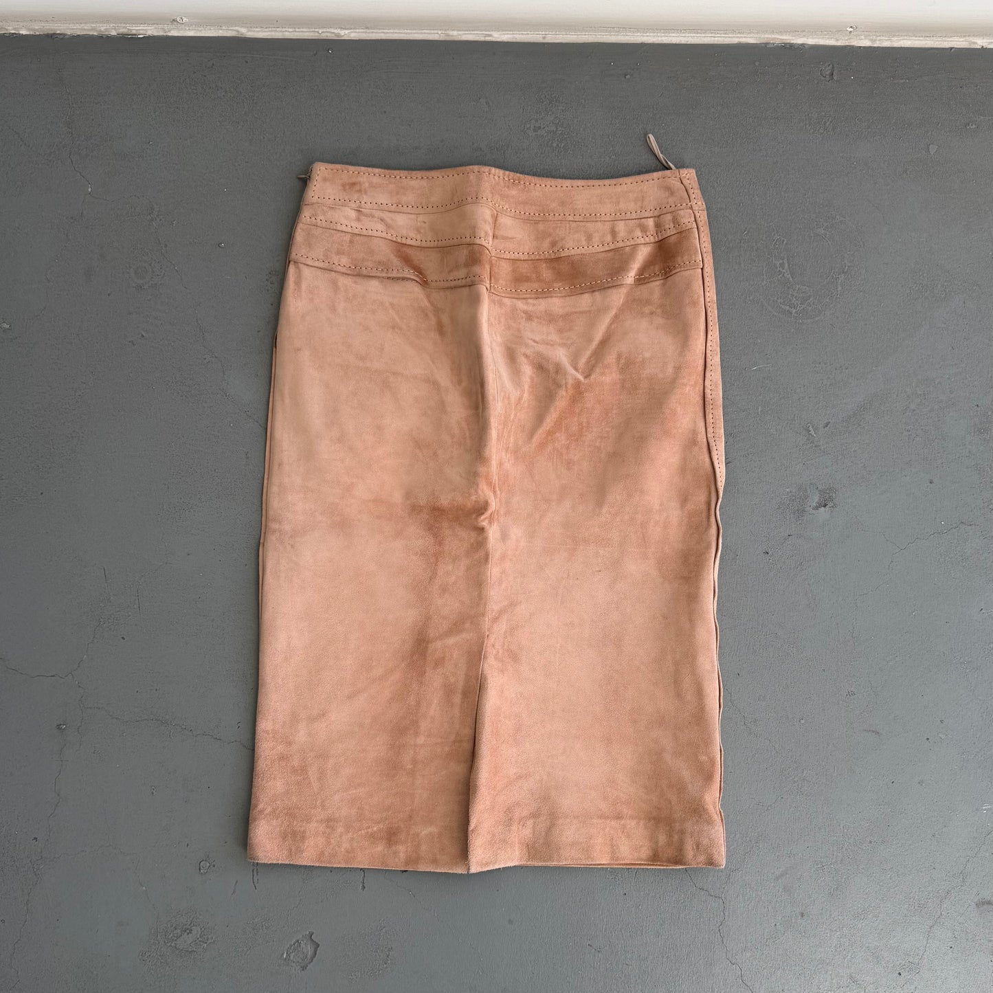 Yves Saint Laurent Suede Pencil Skirt