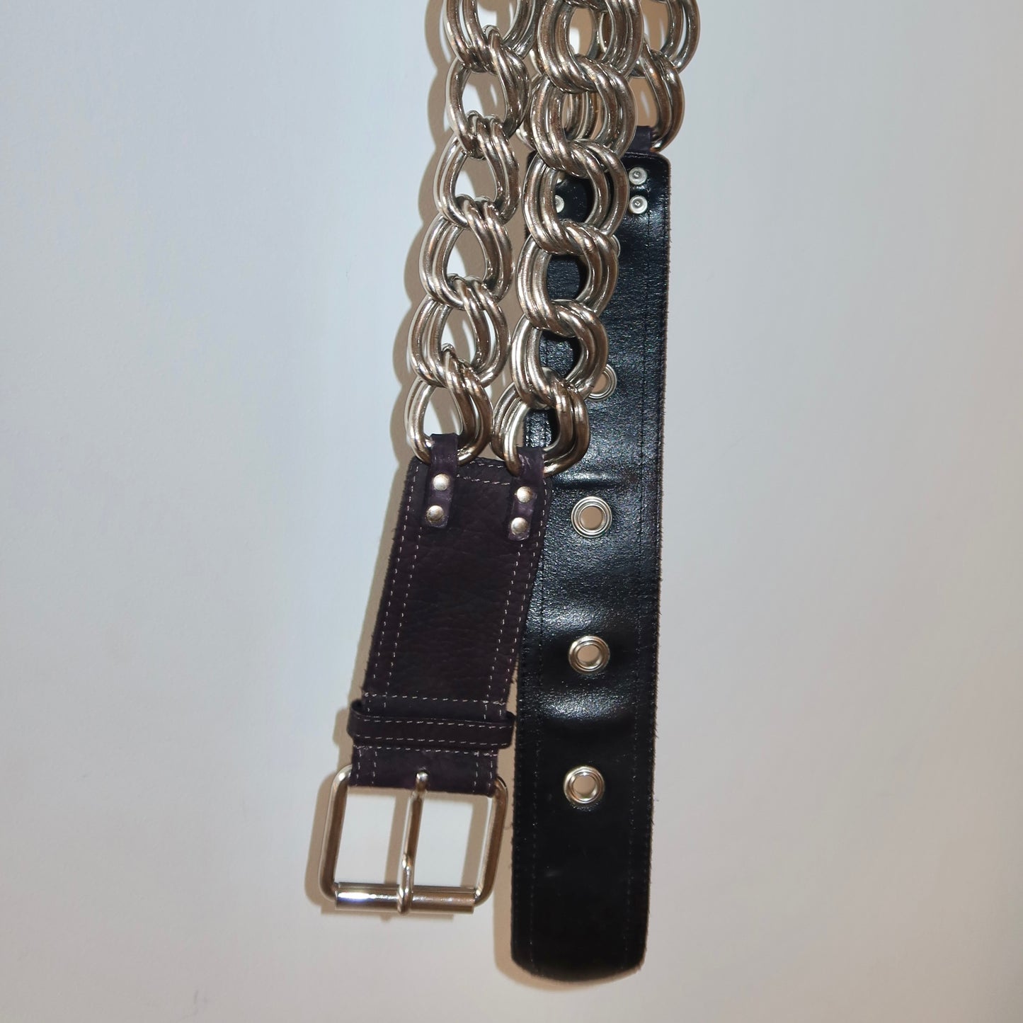Chloé AW2003 Black Suede Chain Belt