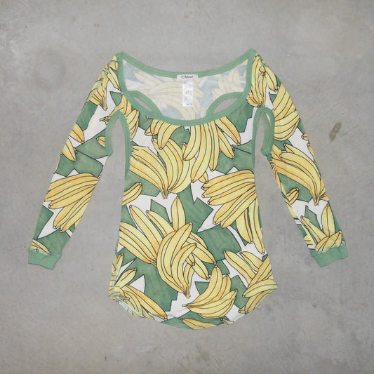 Chloé Rare SS2004 Banana Cut Out Top