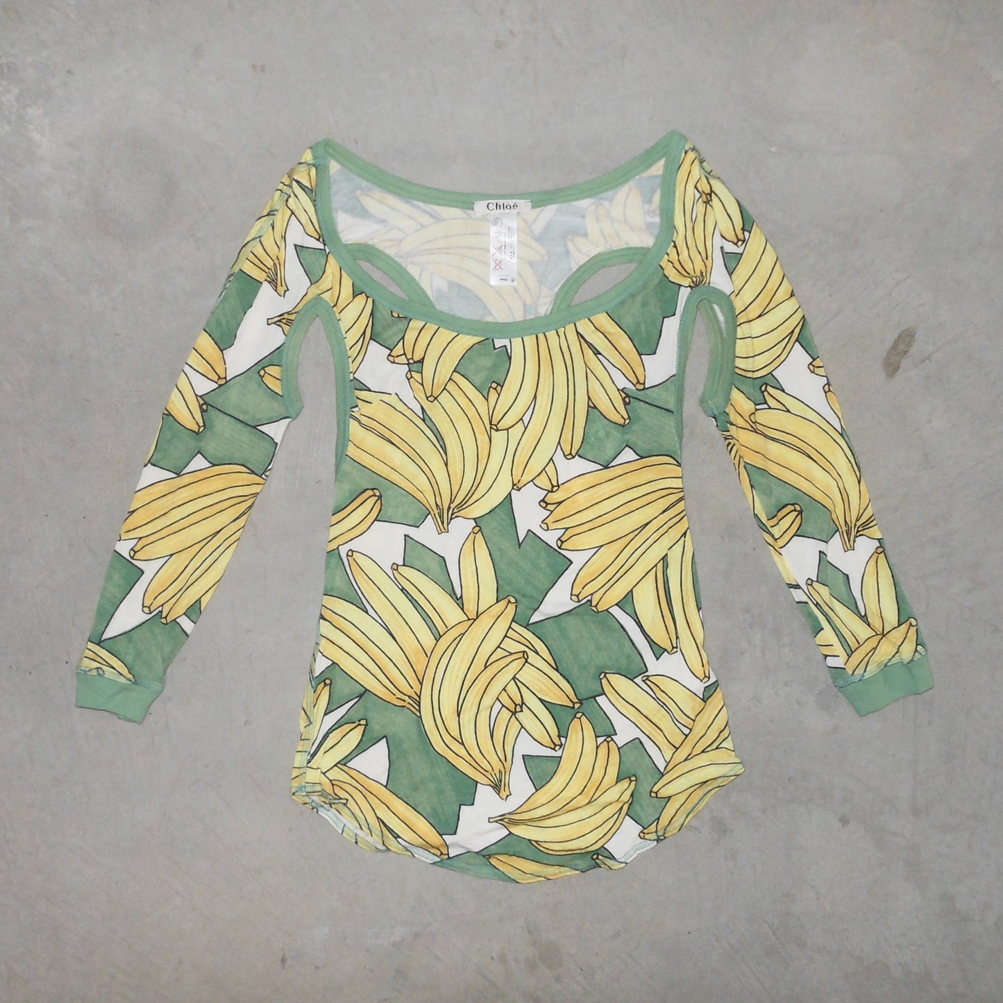 Chloé Rare SS2004 Banana Cut Out Top