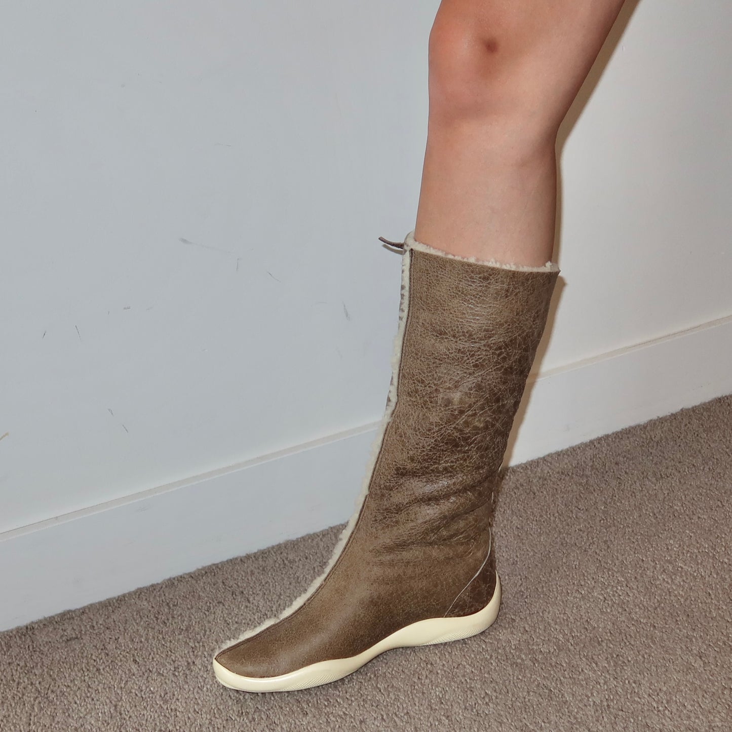 Prada Sport Shearling Boots (36)
