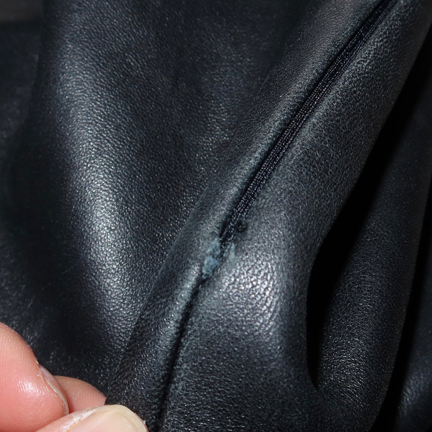 Emporio Armani Lamb Leather Column Skirt