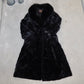 Vintage Black Real Fur Coat