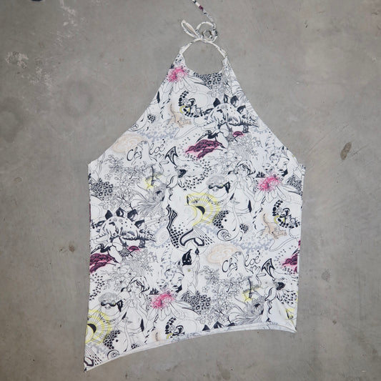 Chloé SS2002 Graphic Backless Tunic
