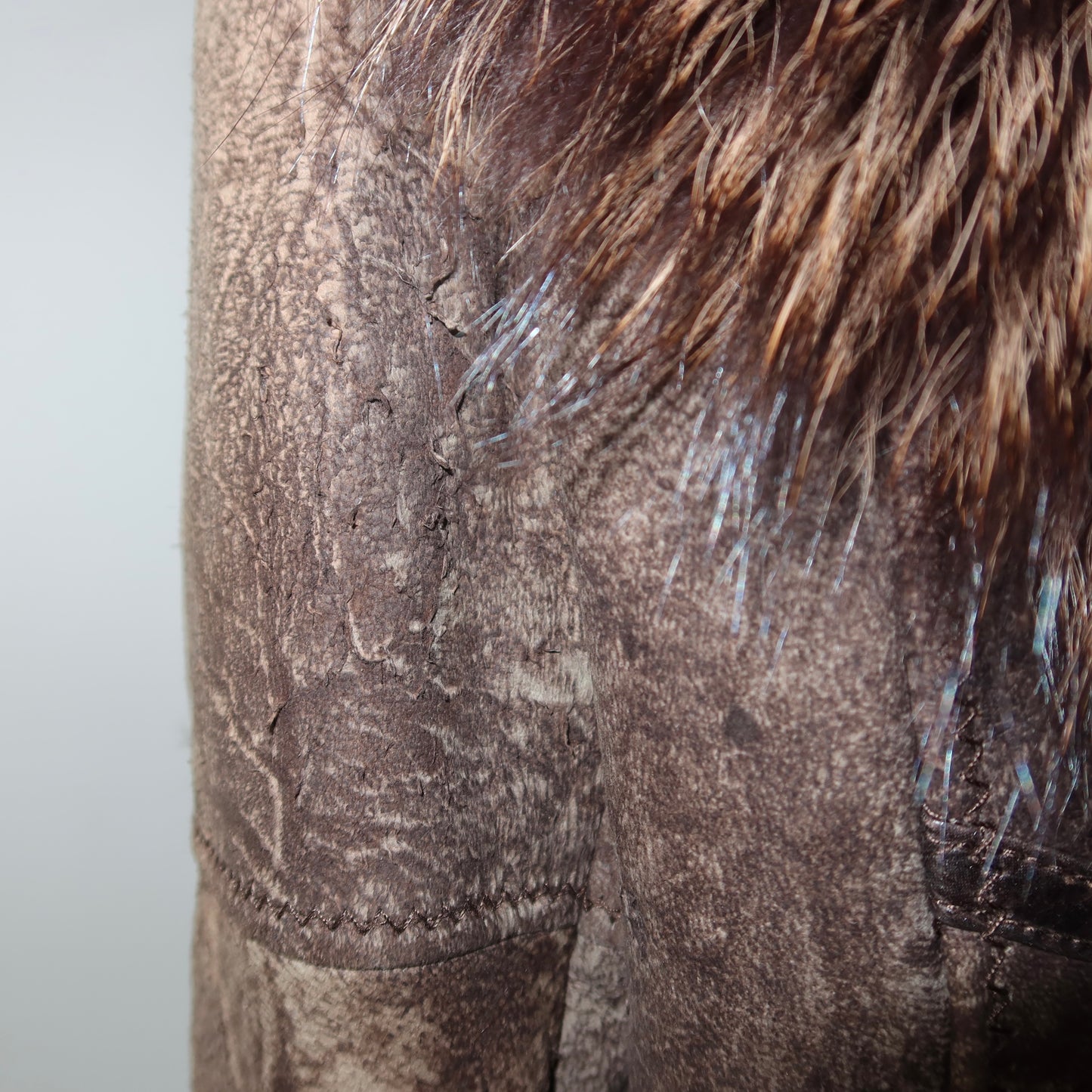 Vintage Leather and Fur Jacket