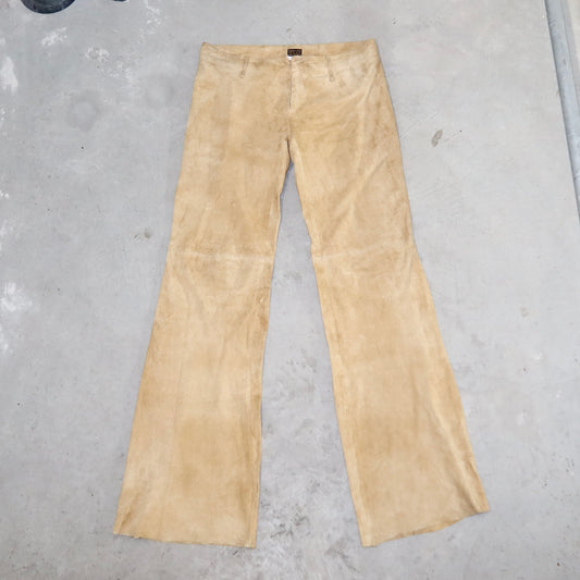 Plein Sud Tan Suede Flares