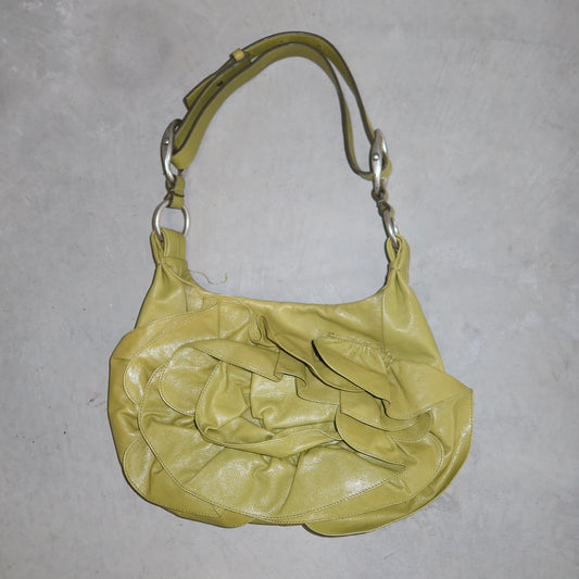 YSL Green Leather Nadja Bag