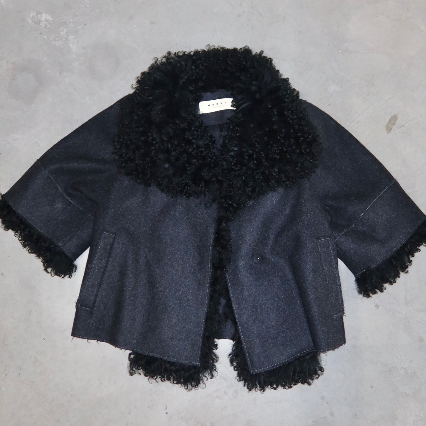Marni AW2011 Half Sleeve Shearling Coat