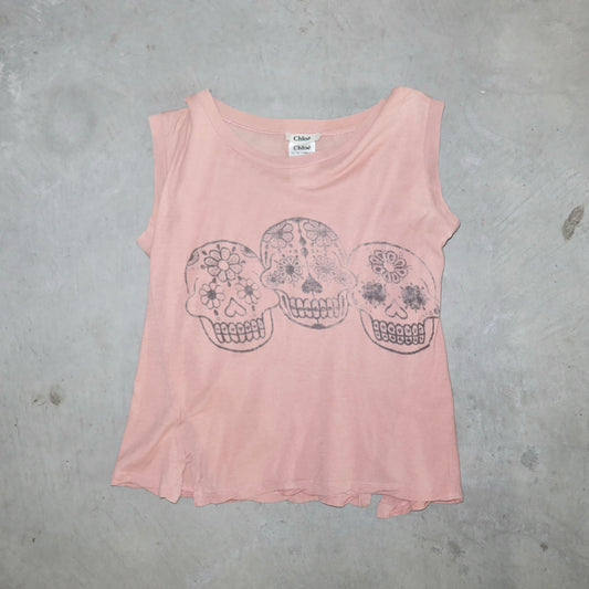 Chloé SS2006 Pink Sugar Skull Tank
