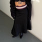Chloé AW2001 Black Midi Skirt