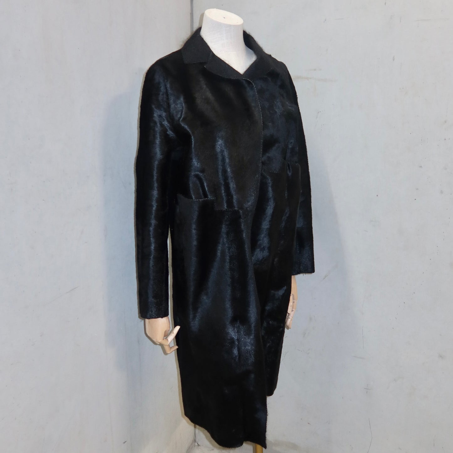 Marni Black Cowhide Coat