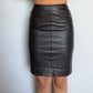 Burberry Brown Leather Pencil Skirt