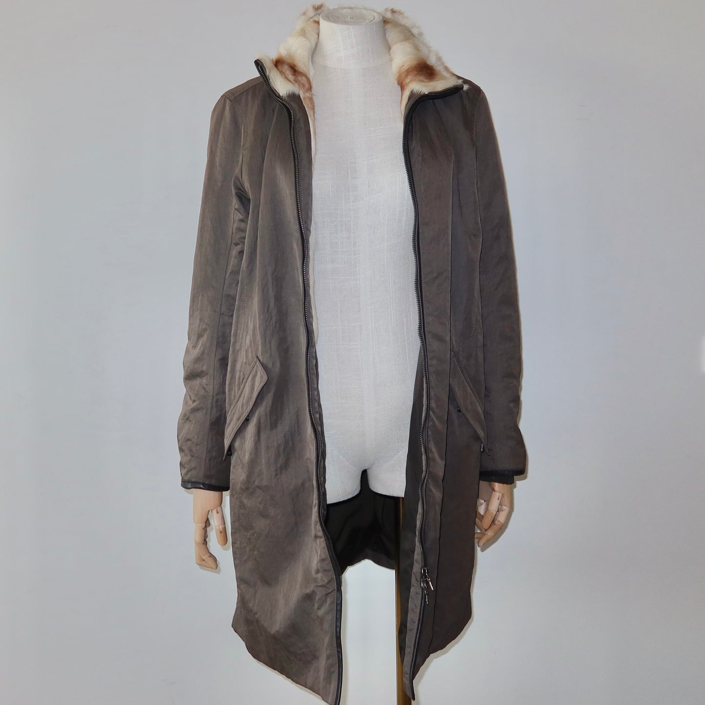 Prada Sport Goat Fur Lined Coat