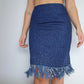 Fendi Embellished Denim Skirt