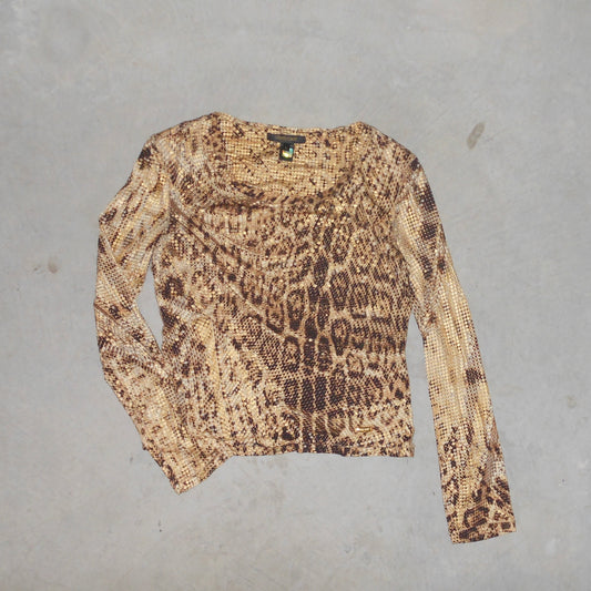 Roberto Cavalli Leopard Print Long Sleeve