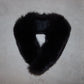 Vintage Black Real Fur Collar