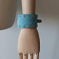 Celine Blue Suede Rhinestone Cuff
