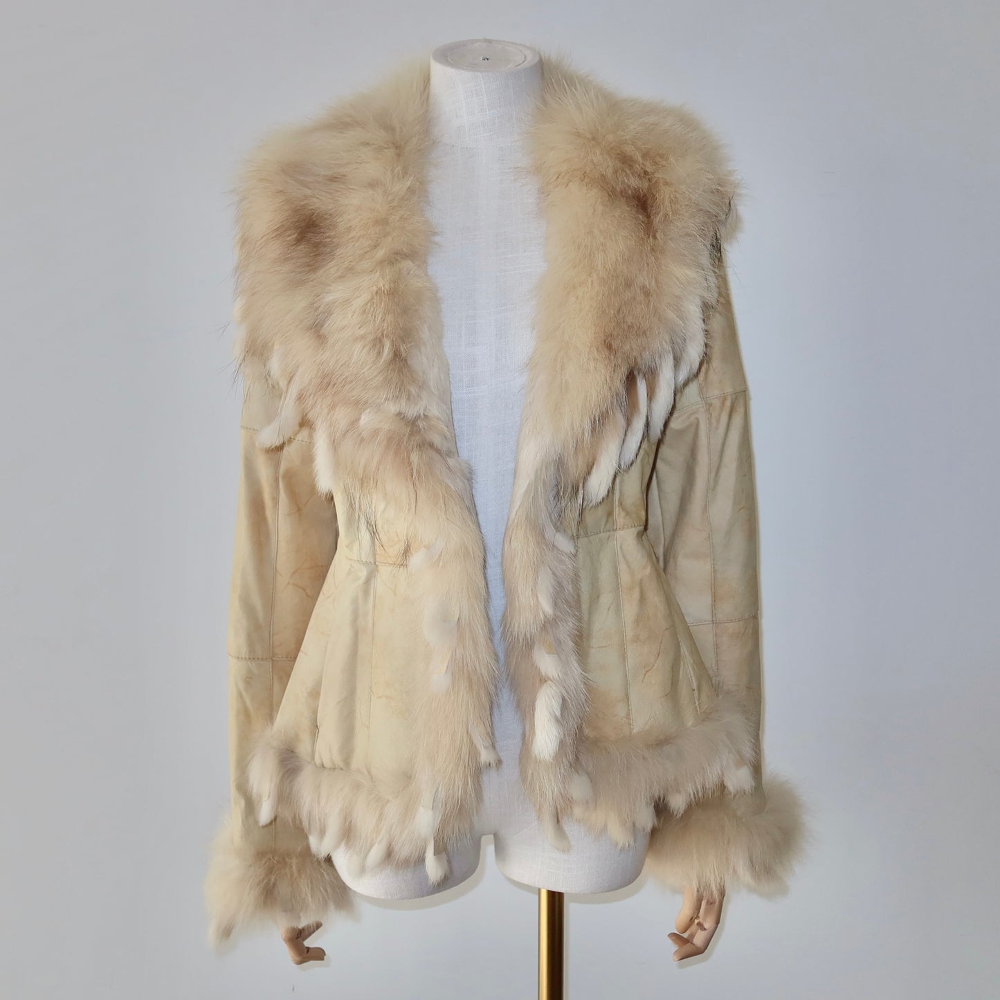 Vintage Leather and Real Fur Jacket
