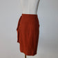 Gucci 2012 Burnt Orange Silk Skirt