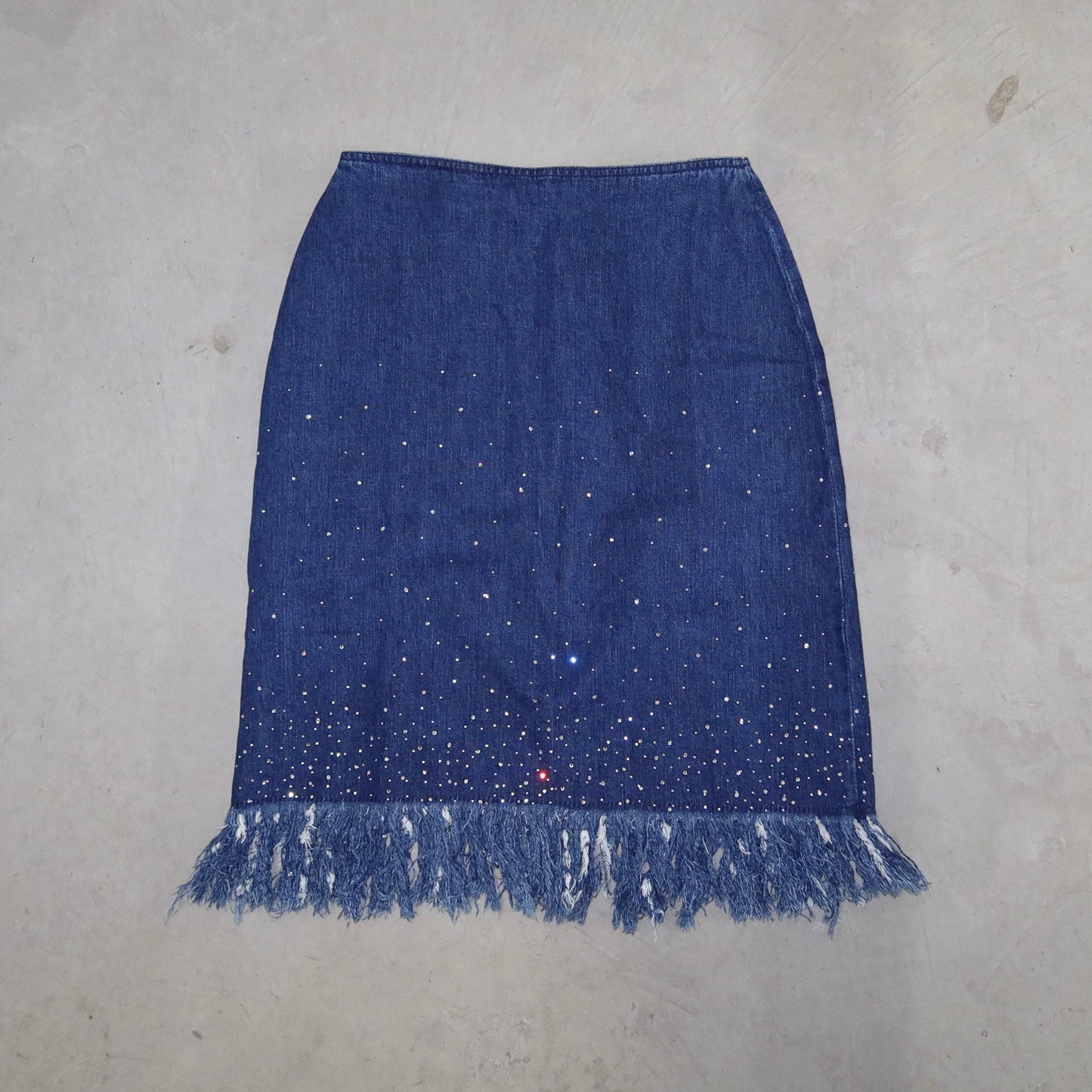 Fendi Embellished Denim Skirt