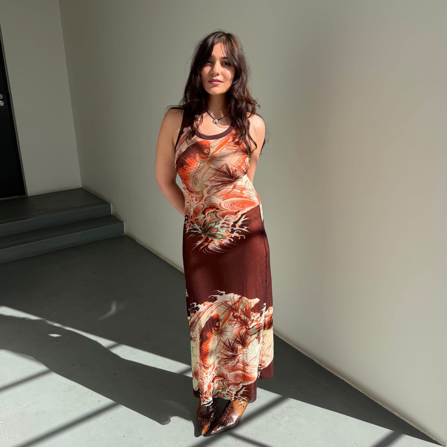 Jean Paul Gaultier Soleil Koi Fish Mesh Dress