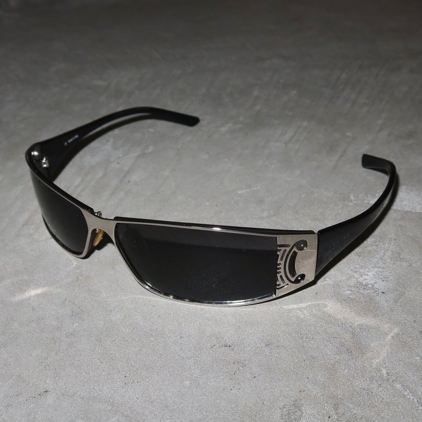 Celine Black and Silver Triomph Sunglasses