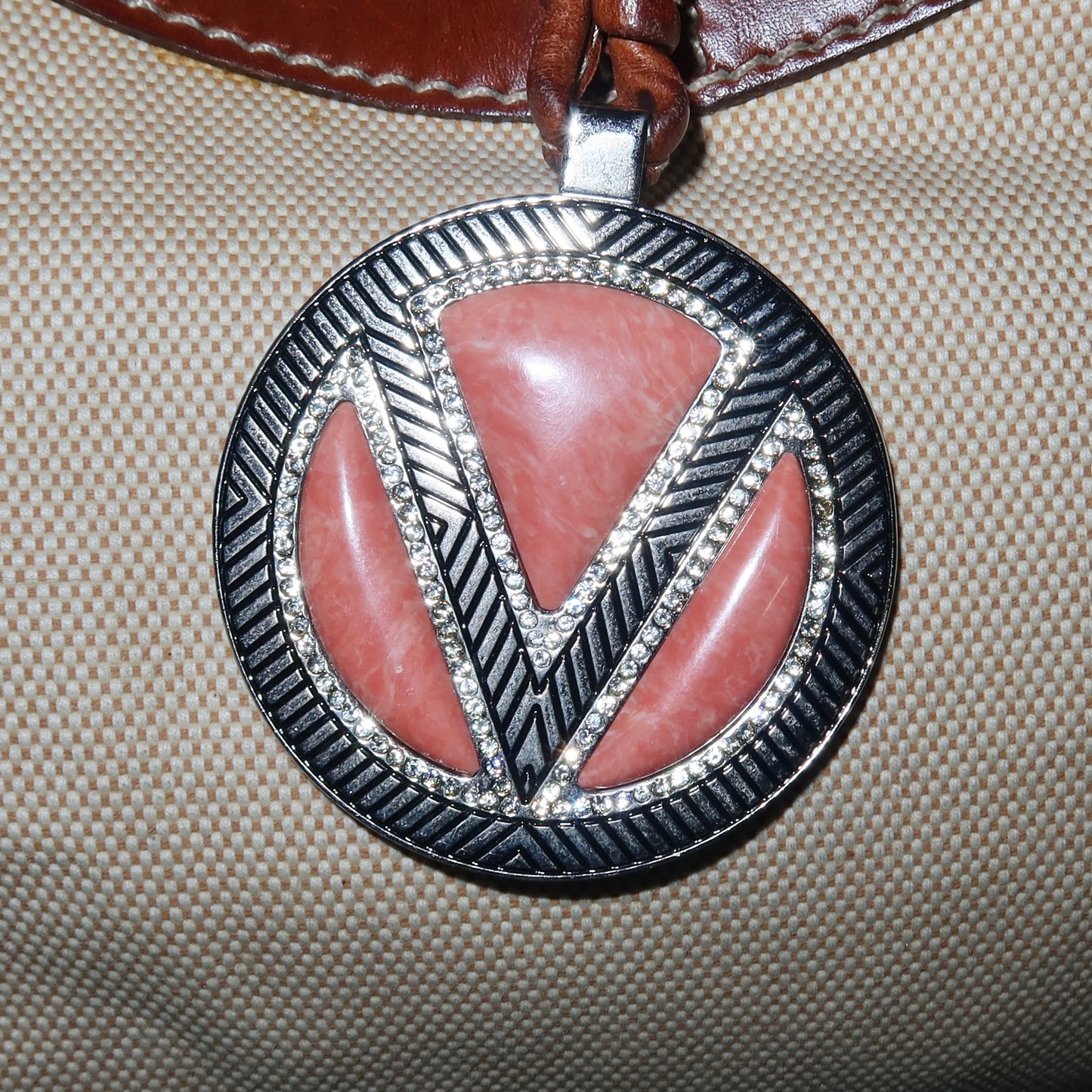 Valentino Canvas and Leather Bag