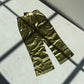 D&G Green Satin Capris