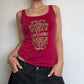 John Galliano Red Embroidered Tank
