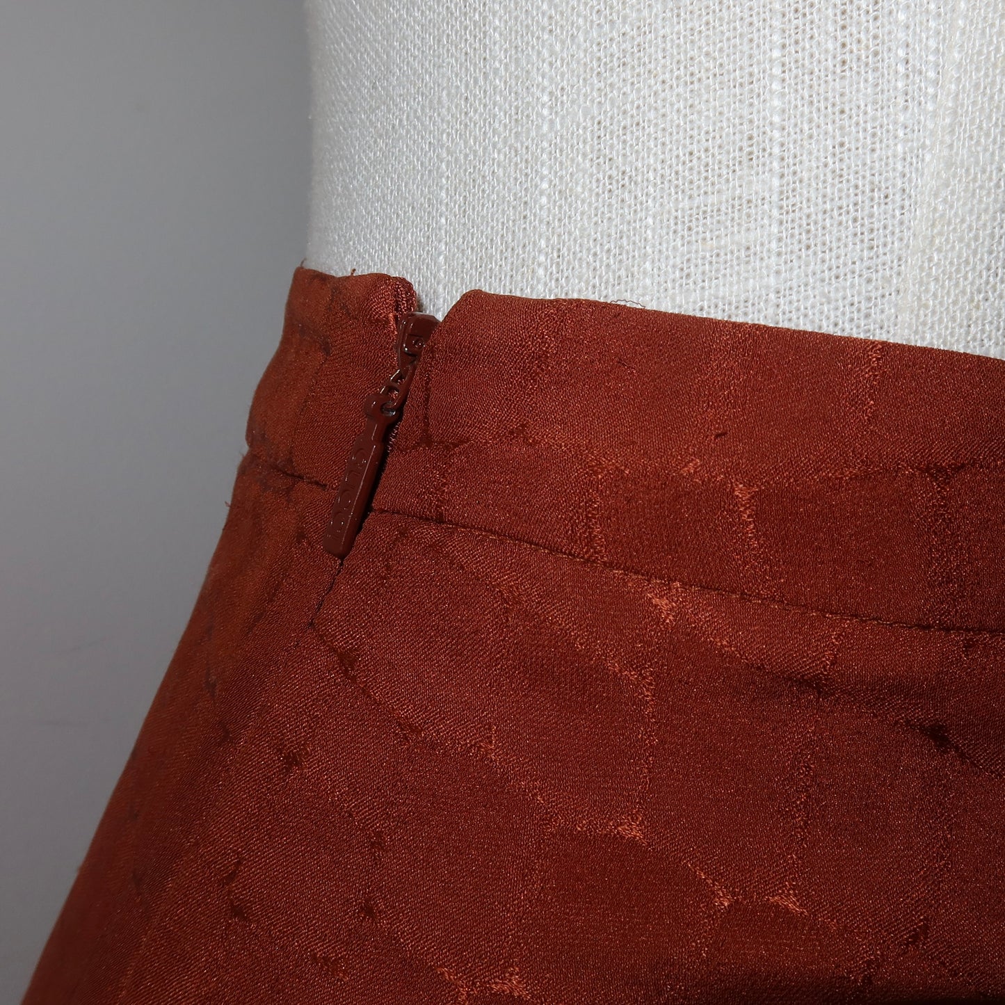 Gucci 2012 Burnt Orange Silk Skirt