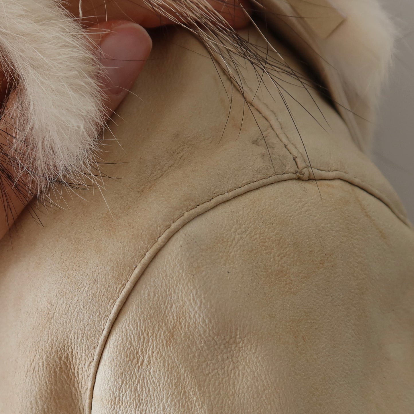 Vintage Leather and Real Fur Jacket