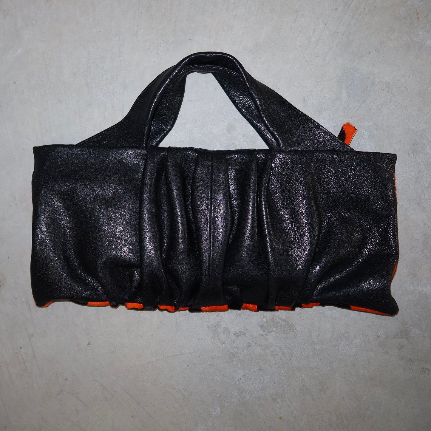Vintage Orange Spotted Cowhide Bag