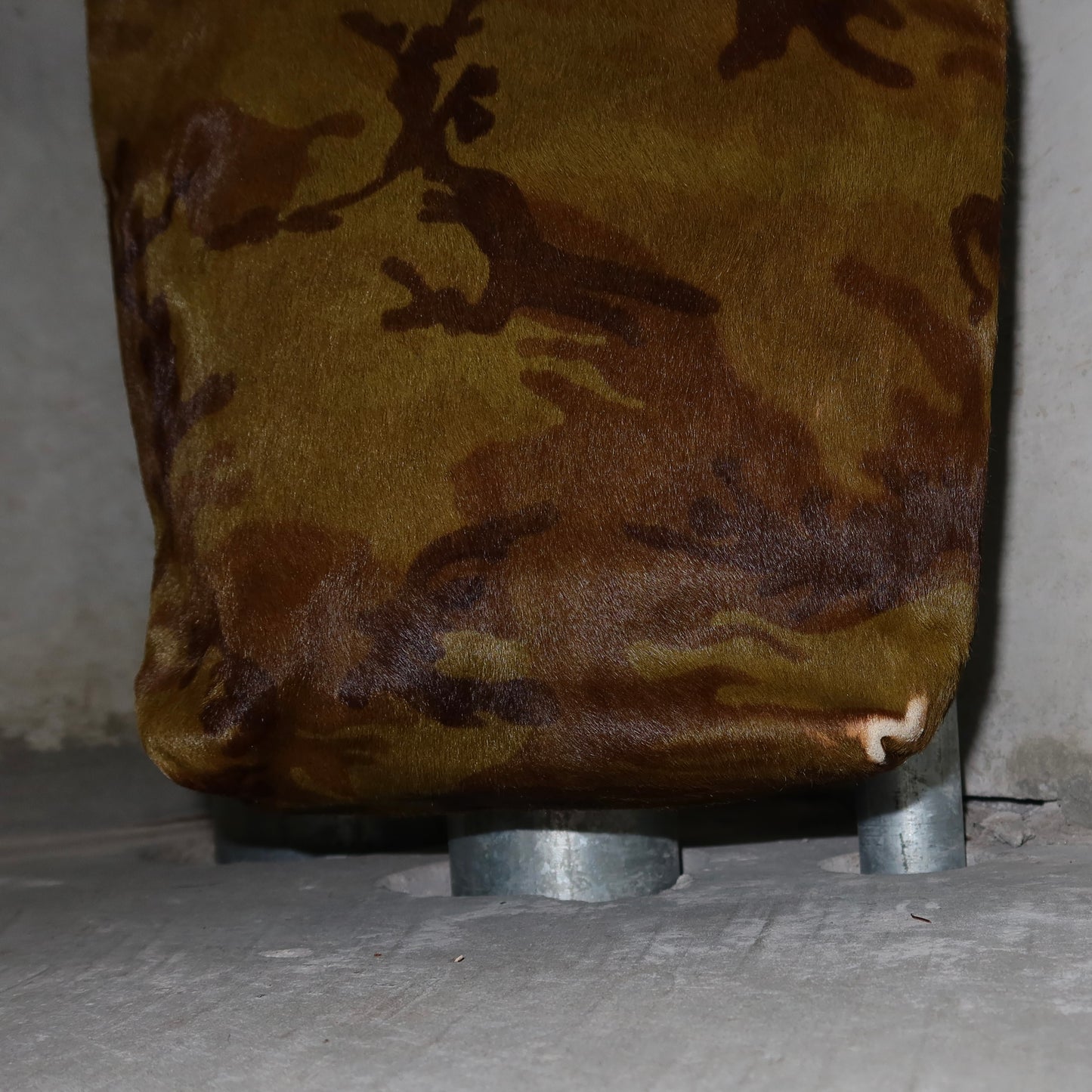 Vintage Camo Print Cowhide Tote