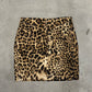 Roberto Cavalli Leopard Denim Mini Skirt