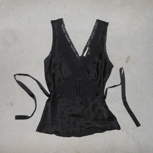 Blumarine Black Silk Lace Camisole