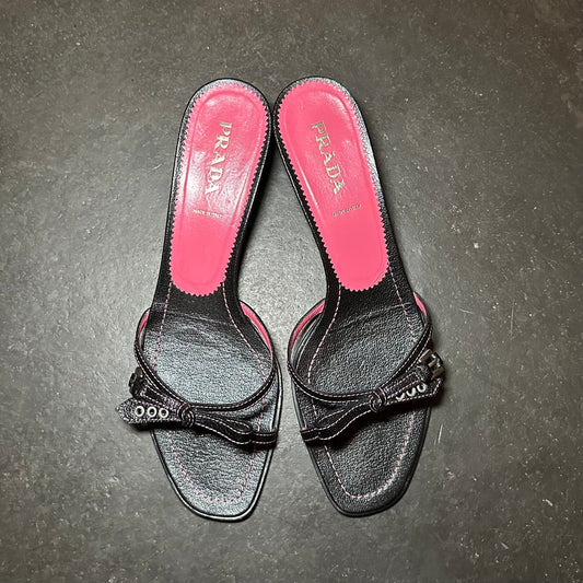 Prada Buckle Strap Kitten Heels (40)
