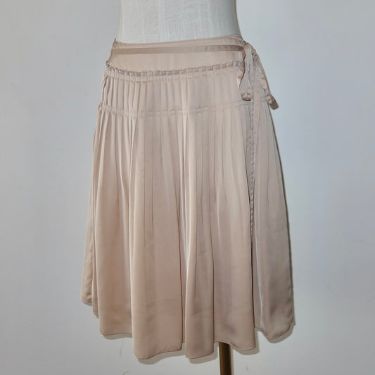Courreges Silk Pleated Skirt