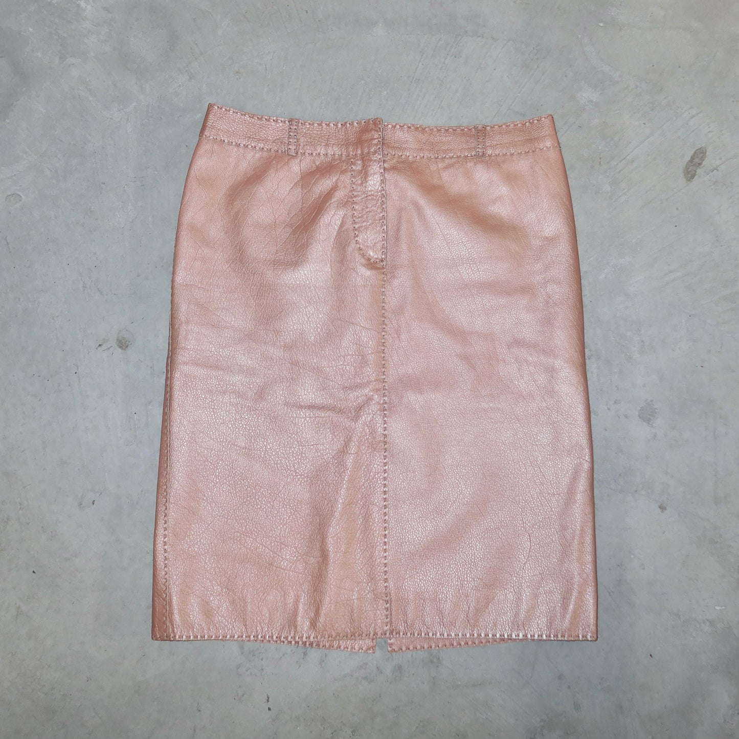Fendi 2004 Selleria Pink Metallic Skirt