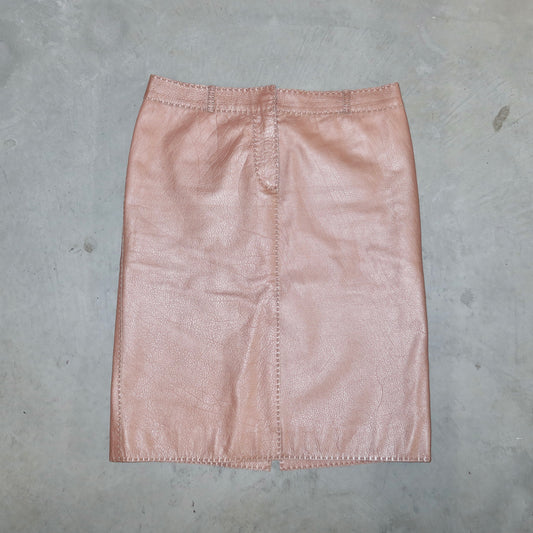 Fendi 2004 Selleria Pink Metallic Skirt