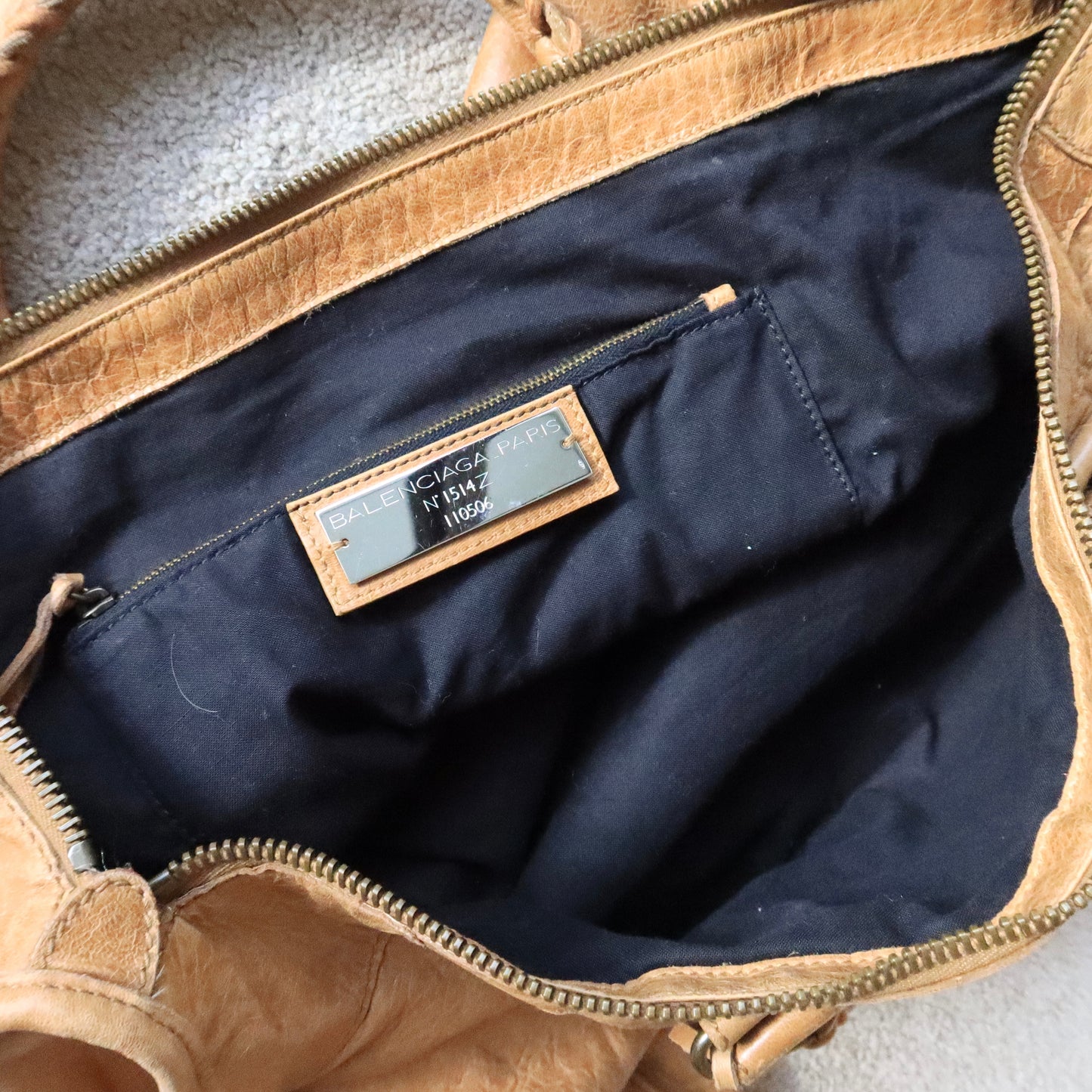 Balenciaga Brown Motorcycle Weekender Bag