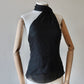 Emporio Armani 90’s Silk Wrap Neck Top