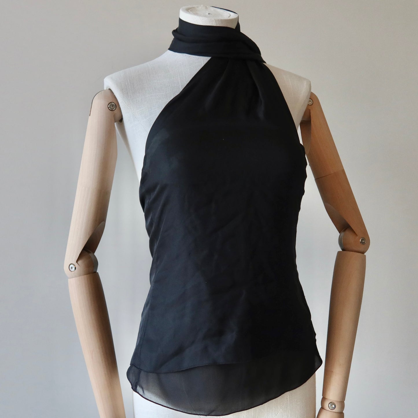 Emporio Armani 90’s Silk Wrap Neck Top