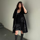 Marni Muskrat and Lamb 1/2 Sleeve Fur Coat